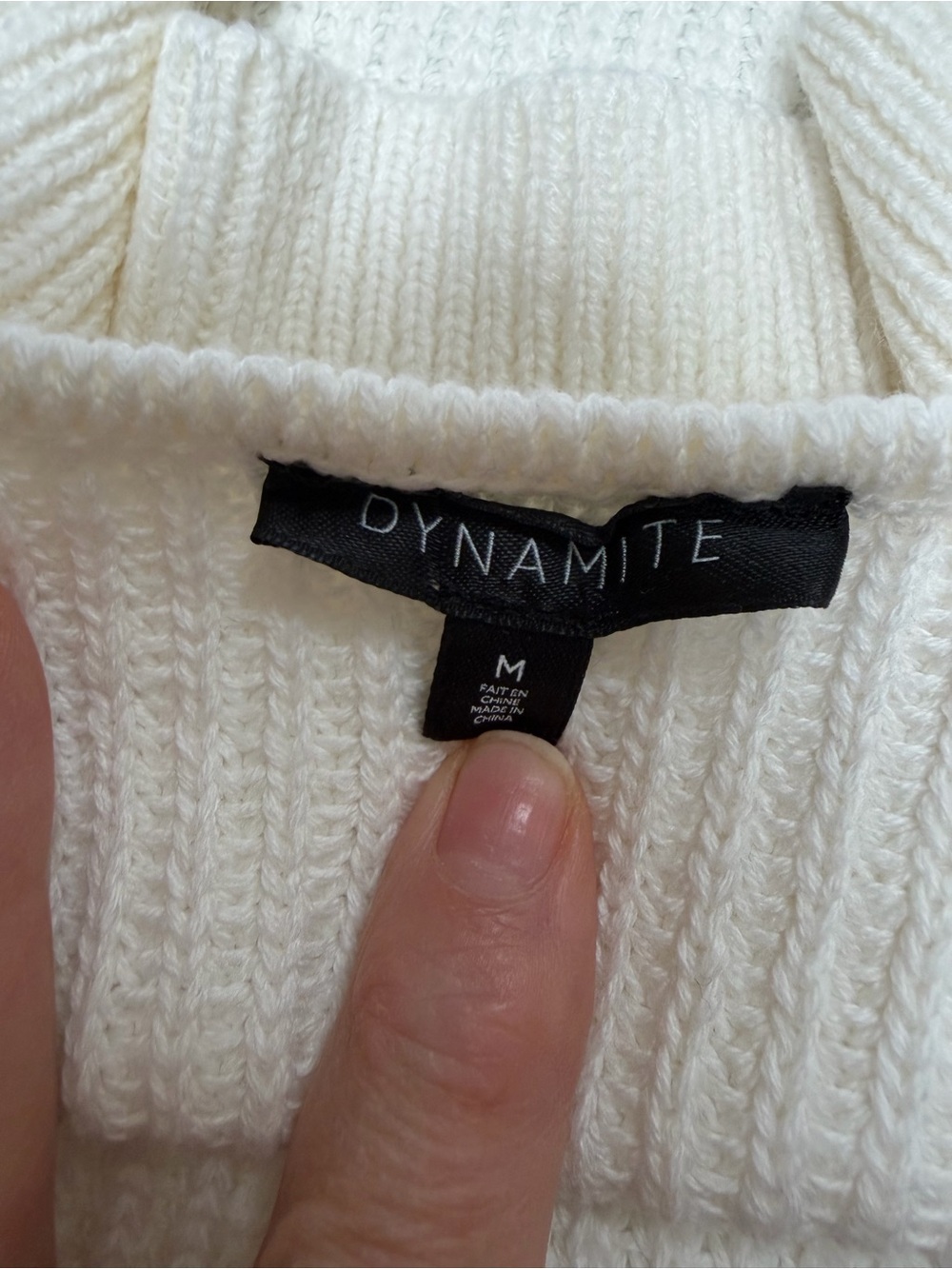 Dynamite White Ribbed Crop Tank - Picture 3 of 3